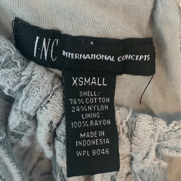 INC International Concepts gray lined lace dress size XS - Picture 2 of 4